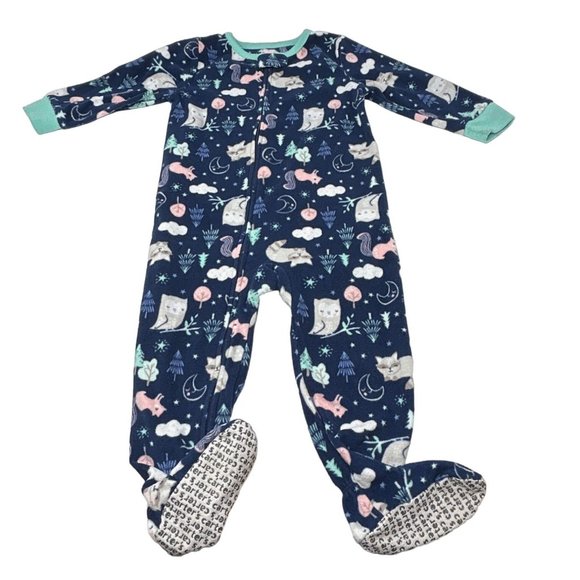 2 Baby Girl's Sleepers & 1 Romper Size 18 Months - Picture 2 of 9